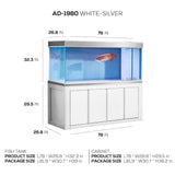 Wholesale 260 Gallon Aquarium - White & Silver